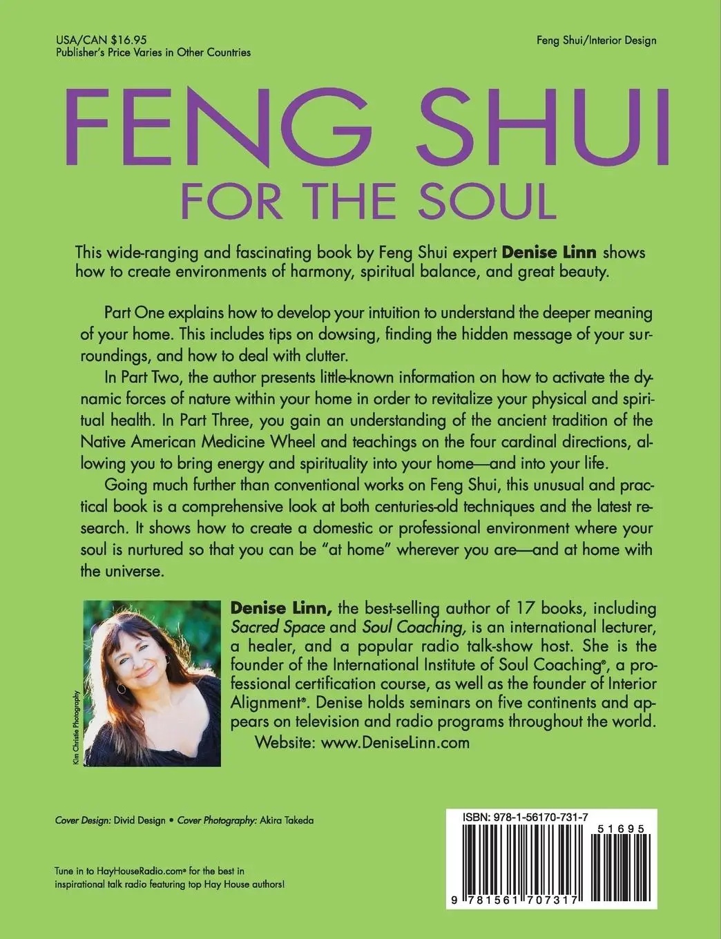 Rückseite: 9781561707317 | Feng Shui for the Soul | Denise Linn | Taschenbuch | Englisch | 2000