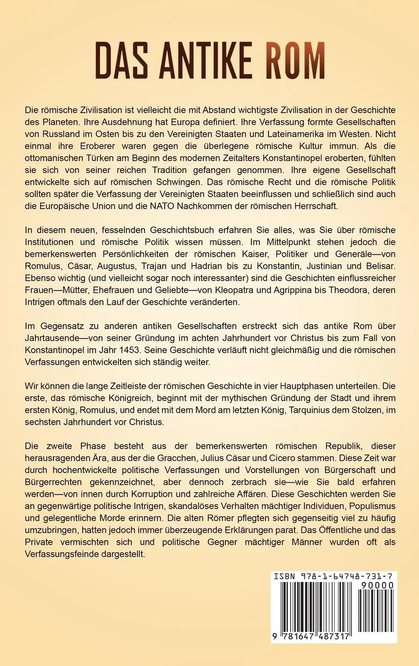 Rückseite: 9781647487317 | Das antike Rom | Captivating History | Buch | 2020 | EAN 9781647487317