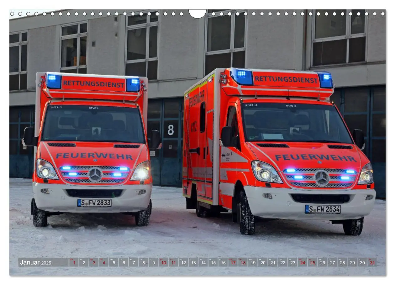 Bild: 9783457587317 | Einsatzfahrzeuge der Feuerwehr Stuttgart (Wandkalender 2026 DIN A3...
