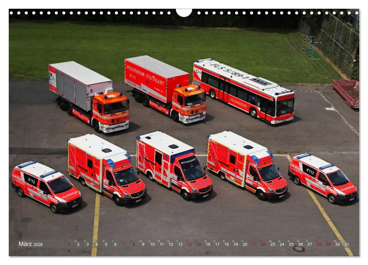 Bild: 9783457587317 | Einsatzfahrzeuge der Feuerwehr Stuttgart (Wandkalender 2026 DIN A3...