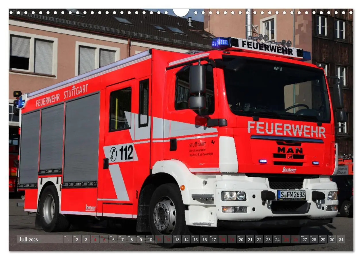 Bild: 9783457587317 | Einsatzfahrzeuge der Feuerwehr Stuttgart (Wandkalender 2026 DIN A3...