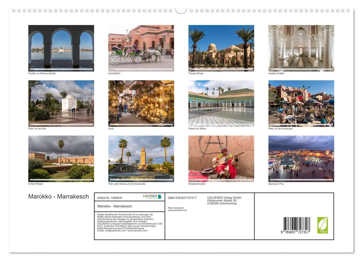 Bild: 9783457727317 | Marokko - Marrakesch (hochwertiger Premium Wandkalender 2026 DIN A2...