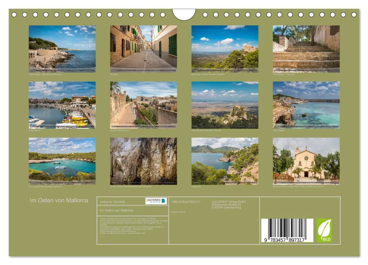 Bild: 9783457897317 | Im Osten von Mallorca (Wandkalender 2026 DIN A4 quer), CALVENDO...