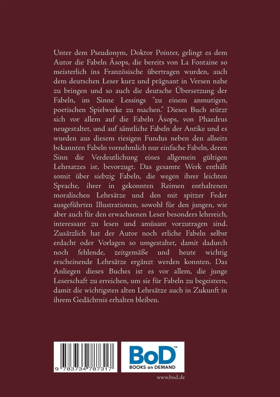 Rückseite: 9783734787317 | Fabeln für Kids | Manfred Millhoff | Taschenbuch | 200 S. | Deutsch