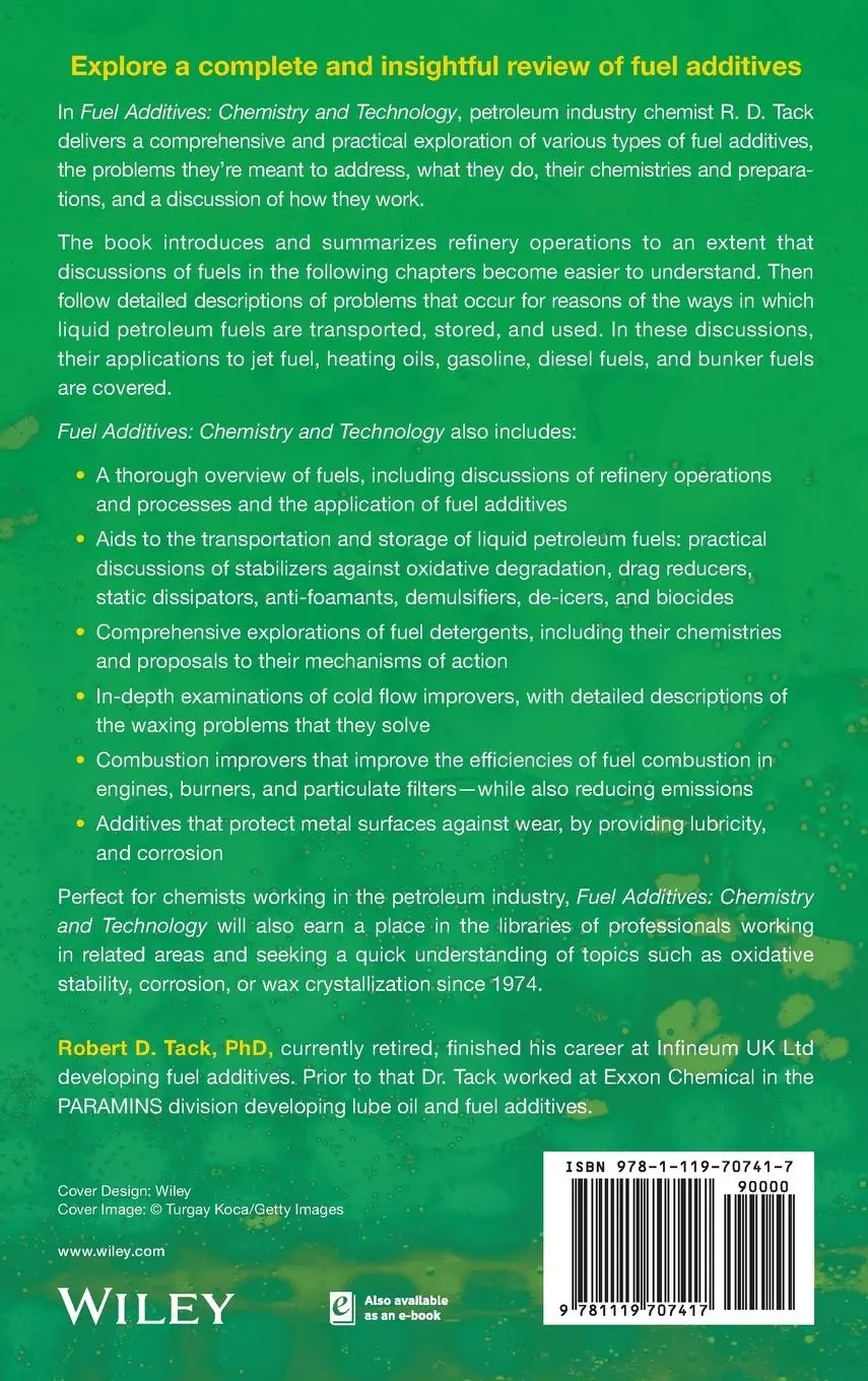 Rückseite: 9781119707417 | Fuel Additives | Chemistry and Technology | Robert D Tack | Buch