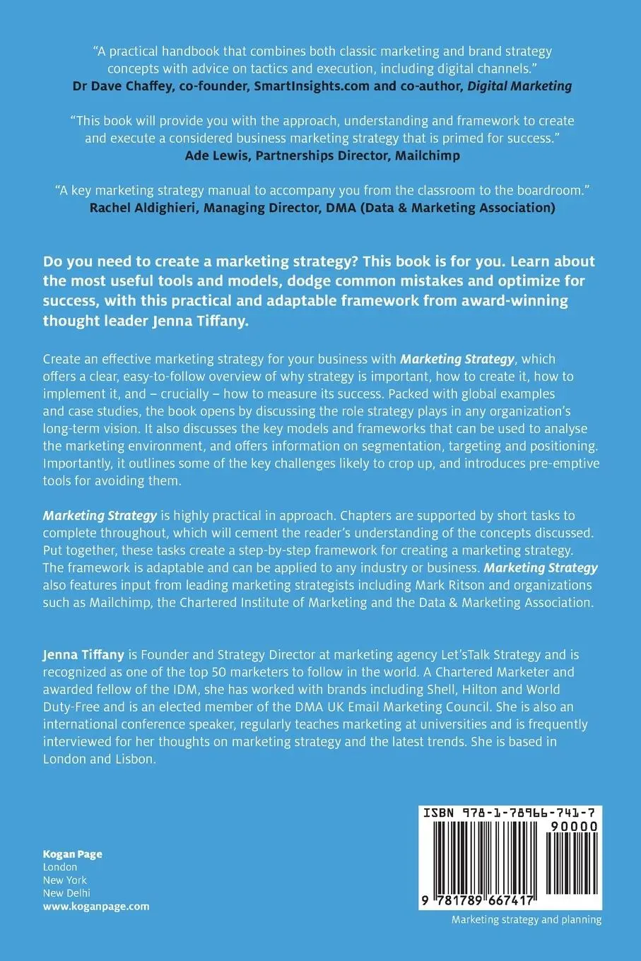 Rückseite: 9781789667417 | Marketing Strategy | Jenna Tiffany | Taschenbuch | Englisch | 2021