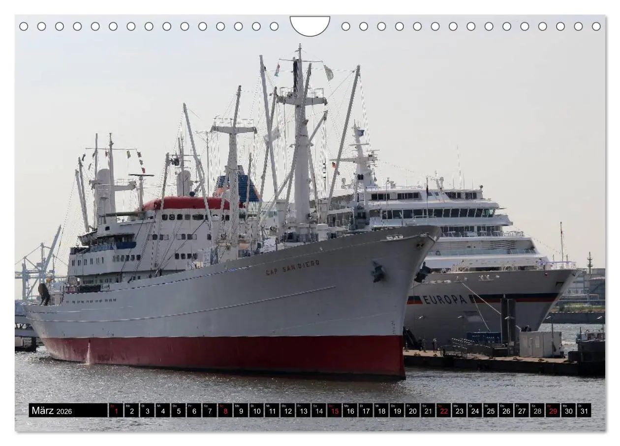 Bild: 9783516117417 | Kreuzfahrtschiffe in Hamburg (Wandkalender 2026 DIN A4 quer),...