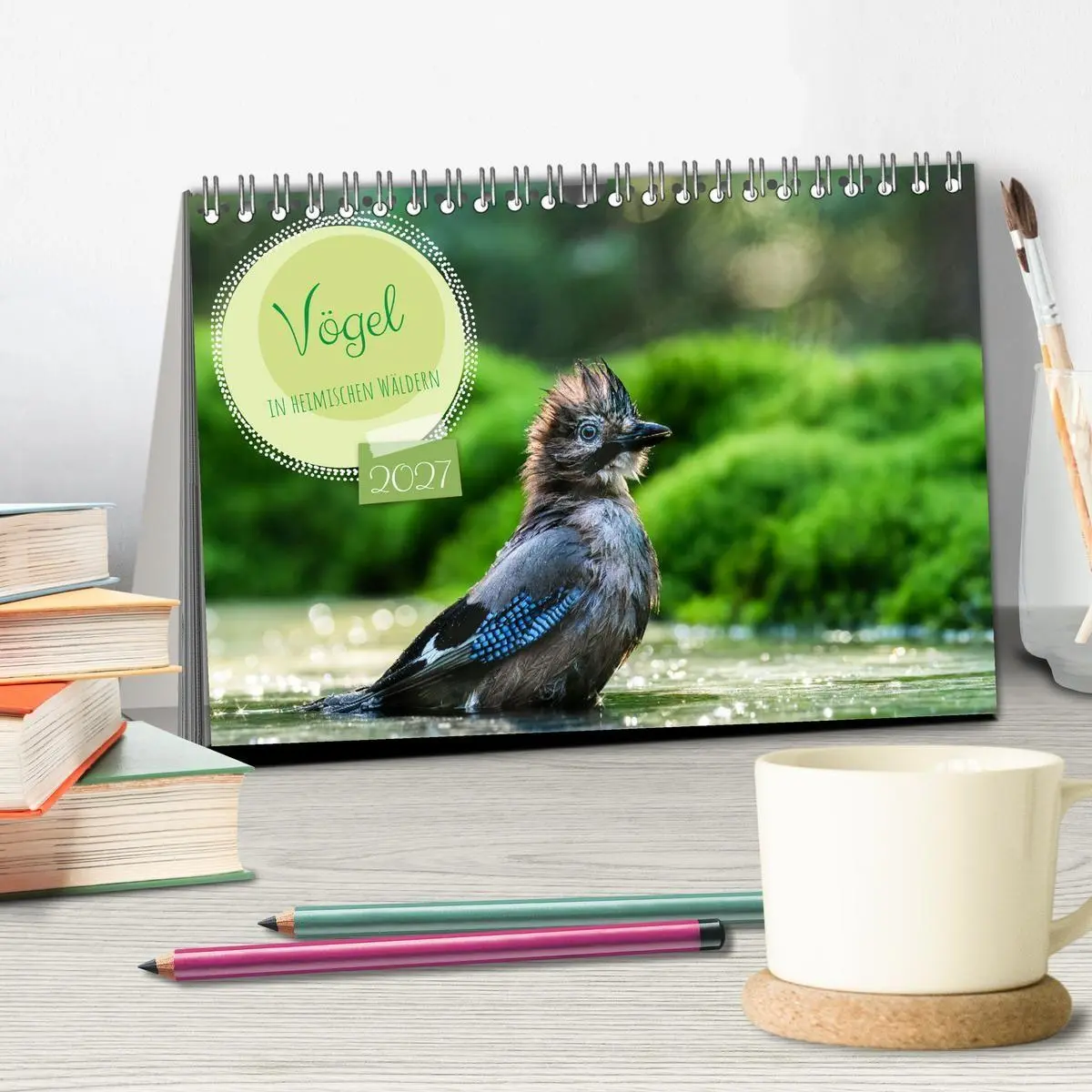 Bild: 9783569207417 | Vögel in heimischen Wäldern (Tischkalender 2027 DIN A5 quer),...
