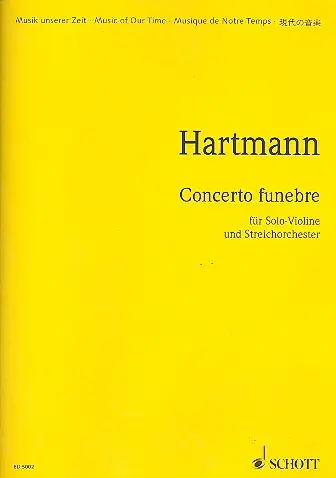 Cover: 9790001057417 | Concerto Funebre | Karl Amadeus Hartmann | Partitur | Schott Music