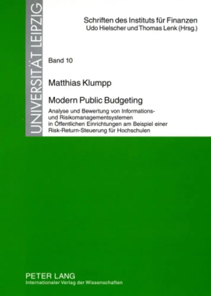 Cover: 9783631567517 | Modern Public Budgeting | Matthias Klumpp | Taschenbuch | Deutsch