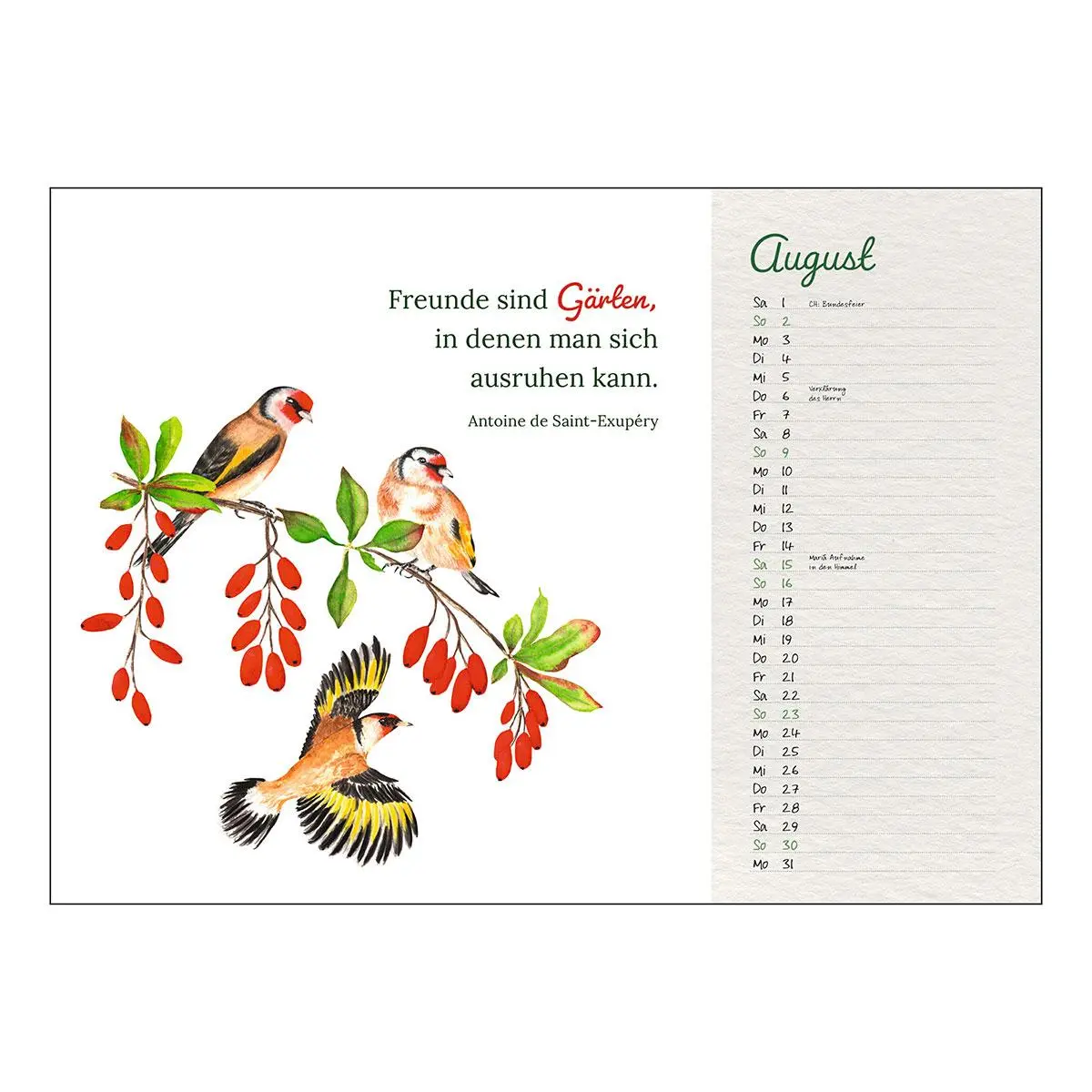 Bild: 9783746267517 | Tiere in der heimischen Natur 2026 | Kalender | Spiralbindung | 12 S.