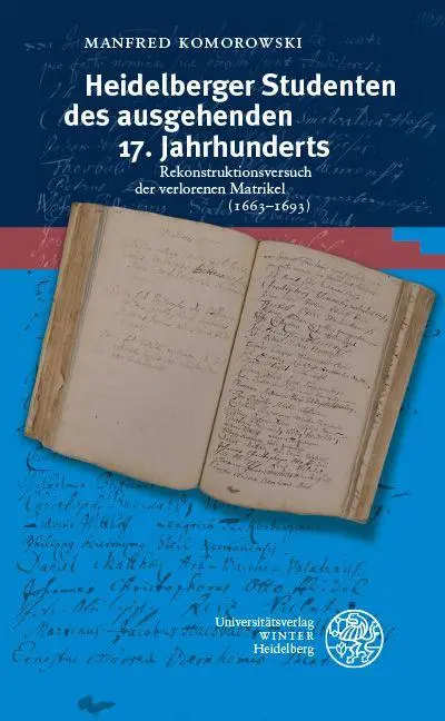 Cover: 9783825397517 | Heidelberger Studenten des ausgehenden 17. Jahrhunderts | Komorowski