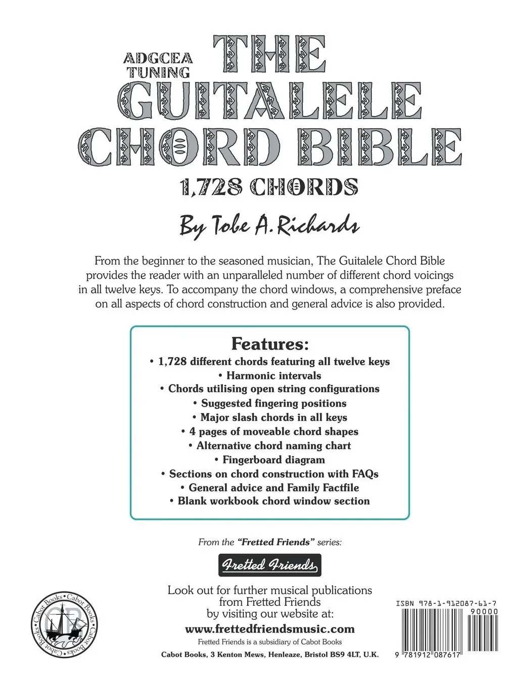 Rückseite: 9781912087617 | The Guitalele Chord Bible | ADGCEA Standard Tuning 1,728 Chords | Buch