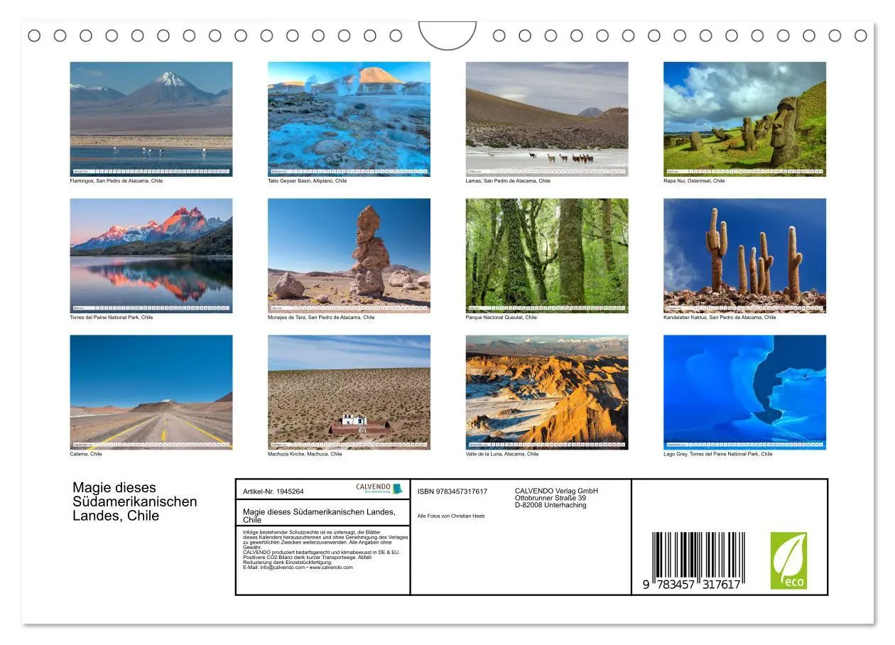 Bild: 9783457317617 | Magie dieses Südamerikanischen Landes, Chile (Wandkalender 2026 DIN...