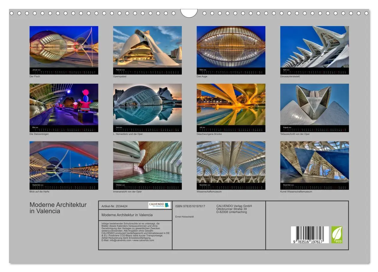 Bild: 9783516197617 | Moderne Architektur in Valencia (Wandkalender 2026 DIN A3 quer),...