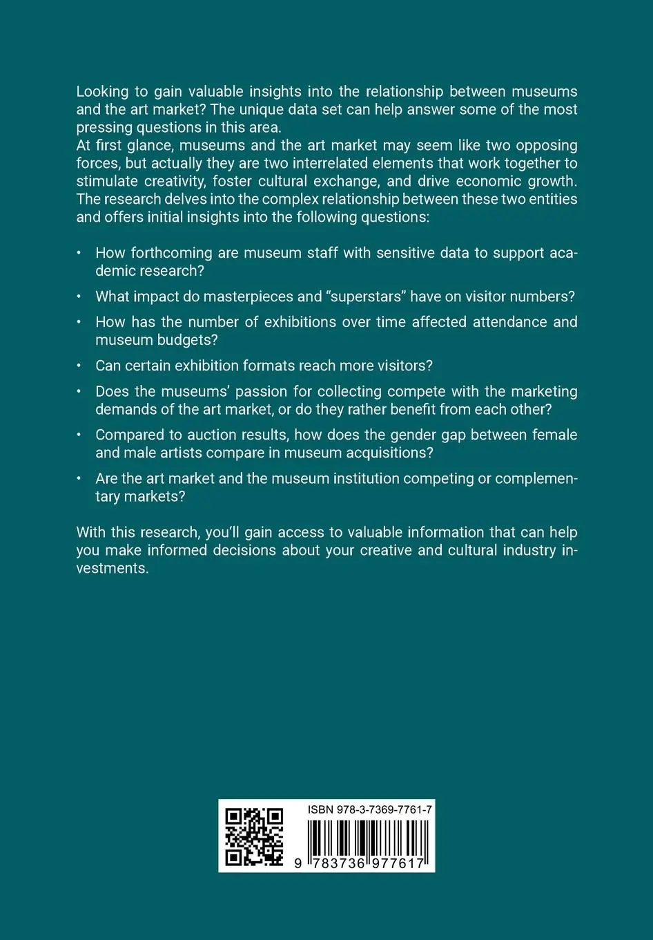 Rückseite: 9783736977617 | Museum Growth Hacking.Impact of Art Exhibitions, Museum...
