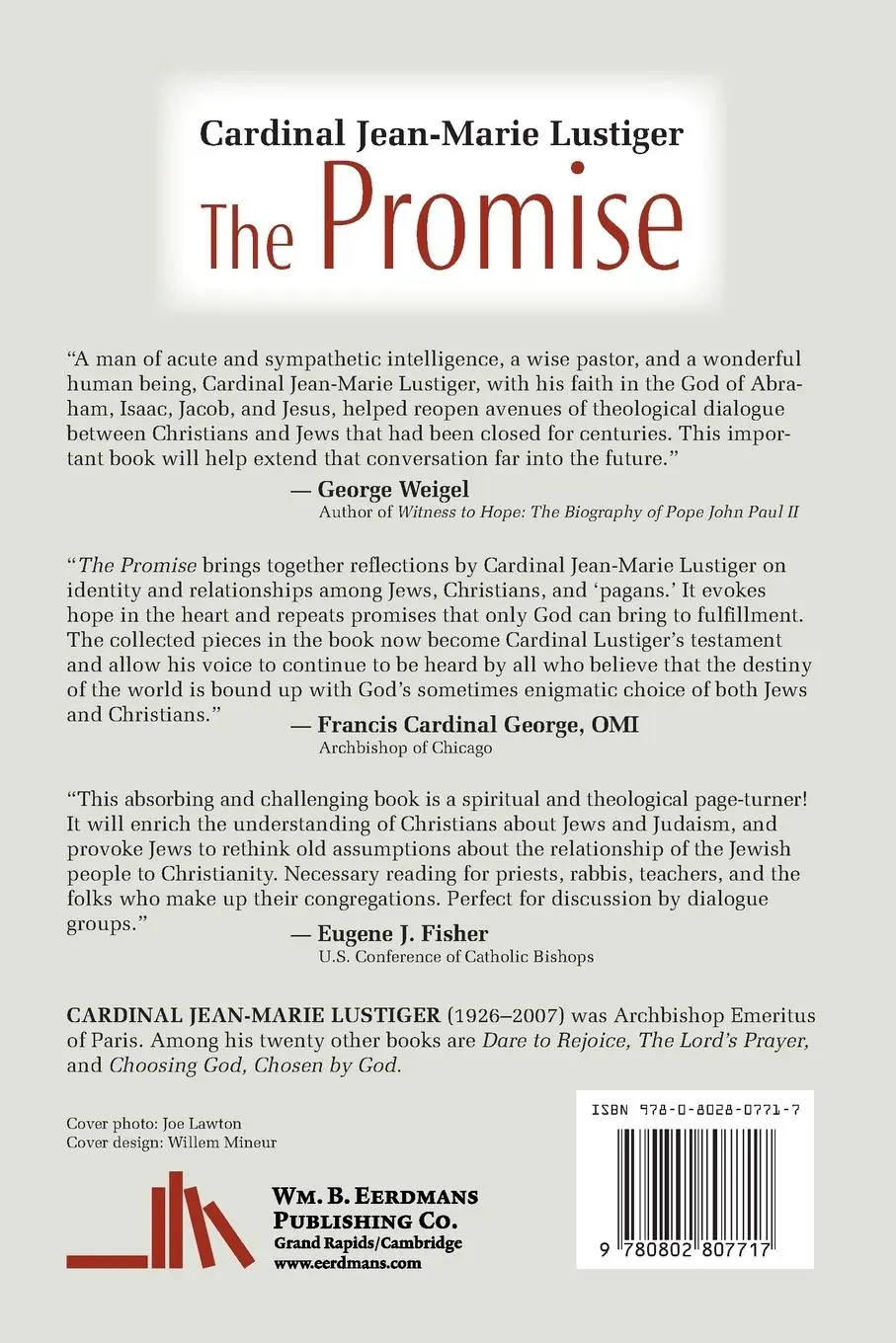 Rückseite: 9780802807717 | The Promise | Cardinal Jean-Marie Lustiger | Taschenbuch | Englisch