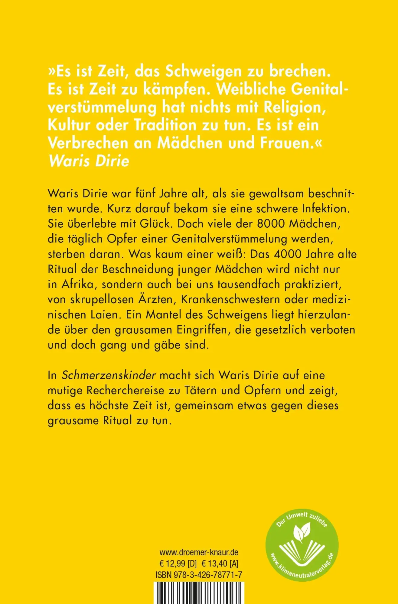 Rückseite: 9783426787717 | Schmerzenskinder | Waris Dirie | Taschenbuch | 272 S. | Deutsch | 2015