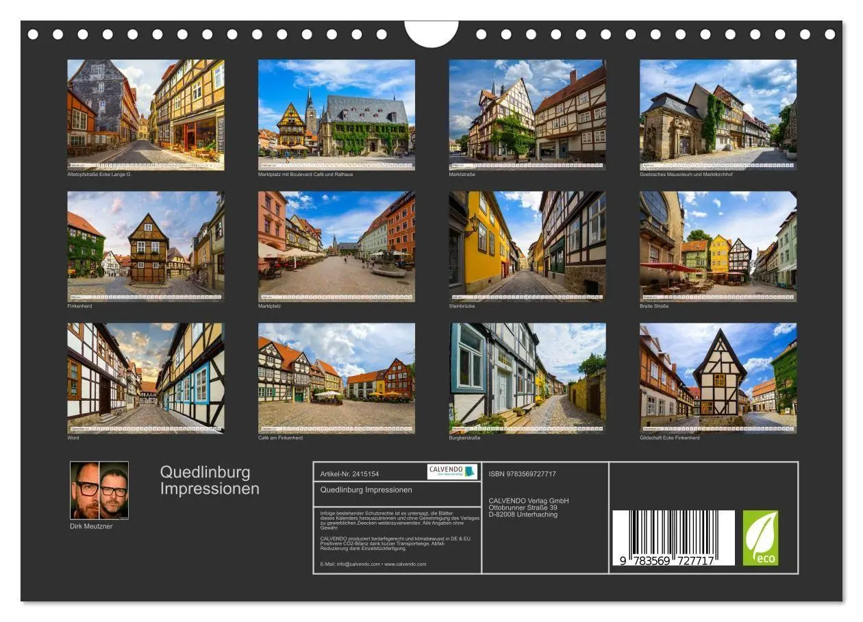 Bild: 9783569727717 | Quedlinburg Impressionen (Wandkalender 2027 DIN A4 quer), CALVENDO...