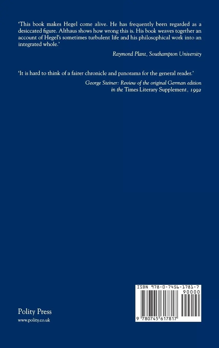 Rückseite: 9780745617817 | Hegel | An Intellectual Biography | Horst Althaus | Buch | Englisch