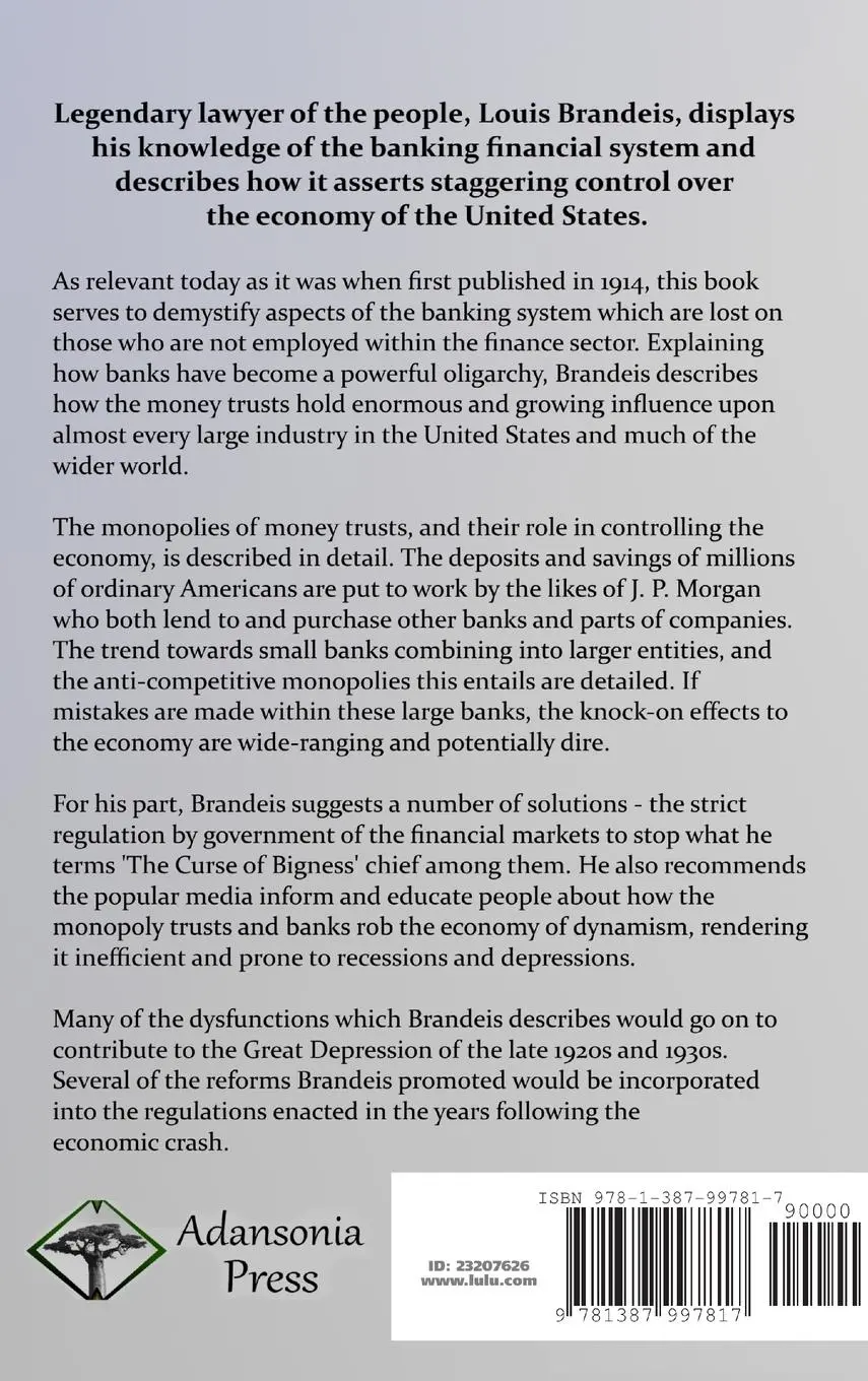 Rückseite: 9781387997817 | Other People's Money and How the Bankers Use It | Louis D. Brandeis