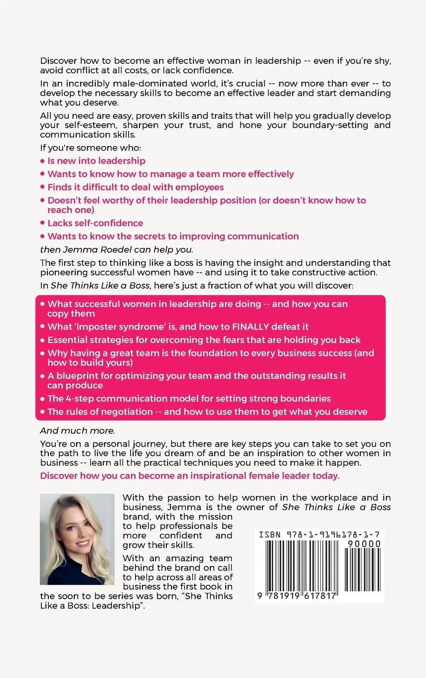 Rückseite: 9781919617817 | She Thinks Like a Boss | Leadership | Jemma Roedel | Buch | Englisch
