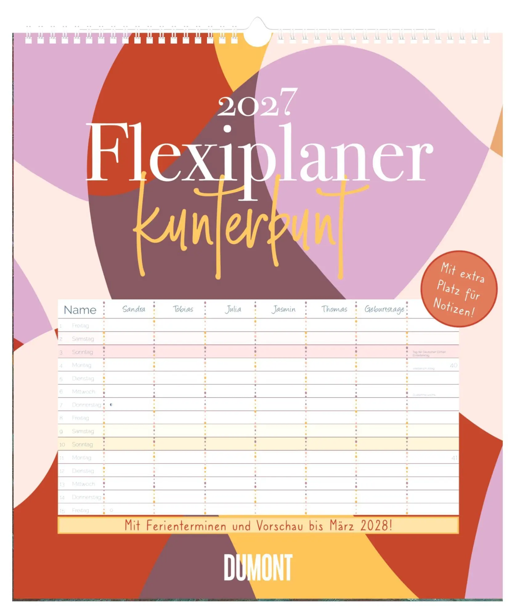 Cover: 4069095017917 | Flexiplaner kunterbunt 2027 | Kalender | DuMont (Kalender) | 14 S.