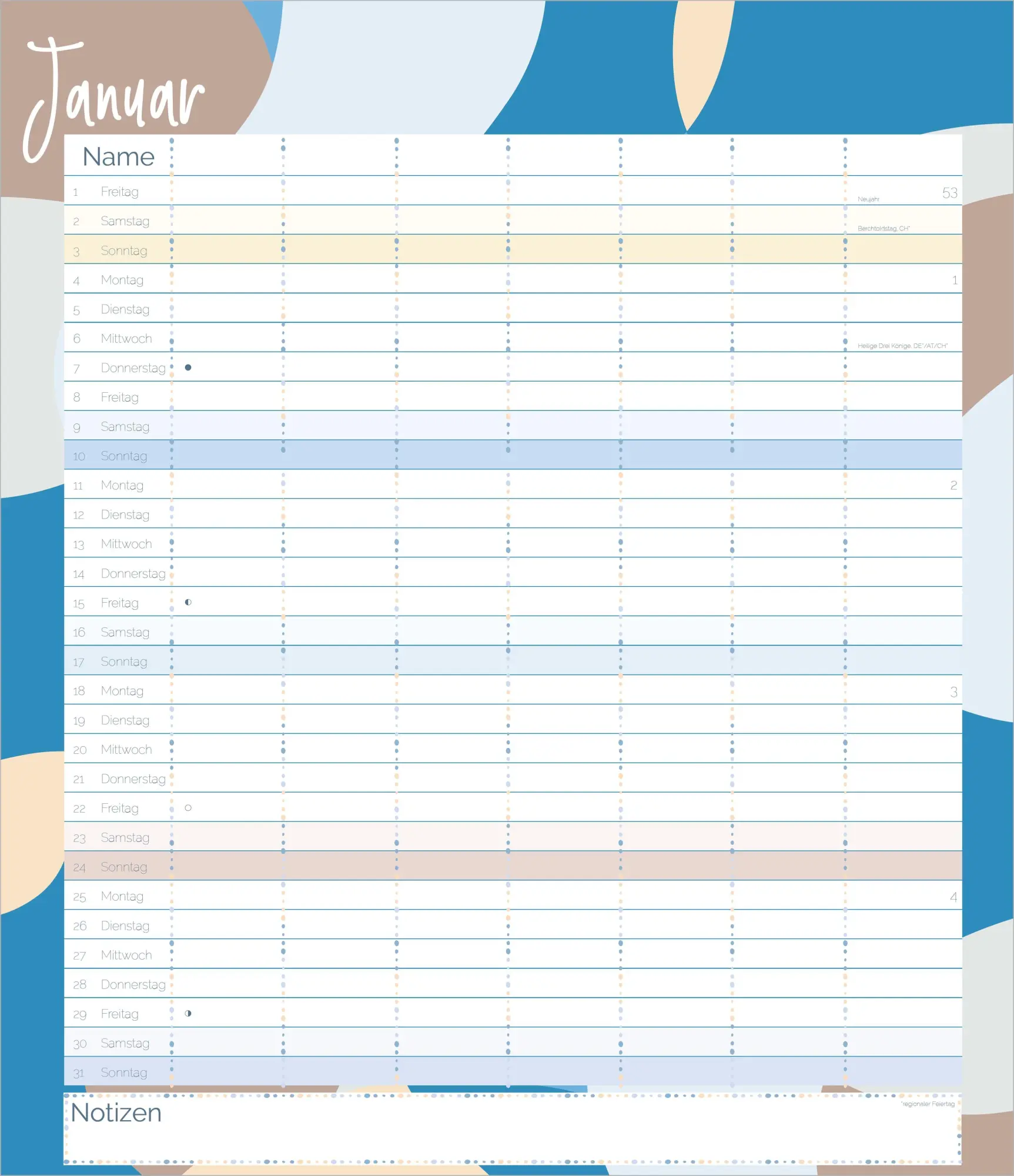 Bild: 4069095017917 | Flexiplaner kunterbunt 2027 | Kalender | DuMont (Kalender) | 14 S.