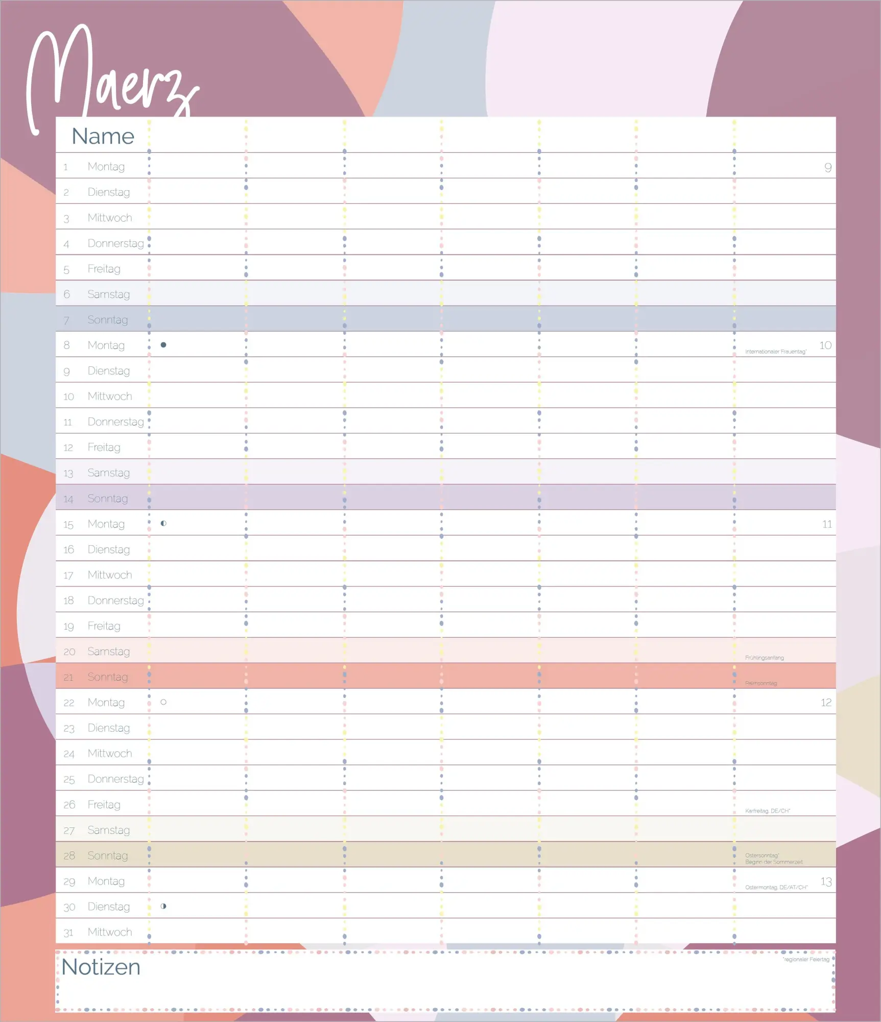 Bild: 4069095017917 | Flexiplaner kunterbunt 2027 | Kalender | DuMont (Kalender) | 14 S.