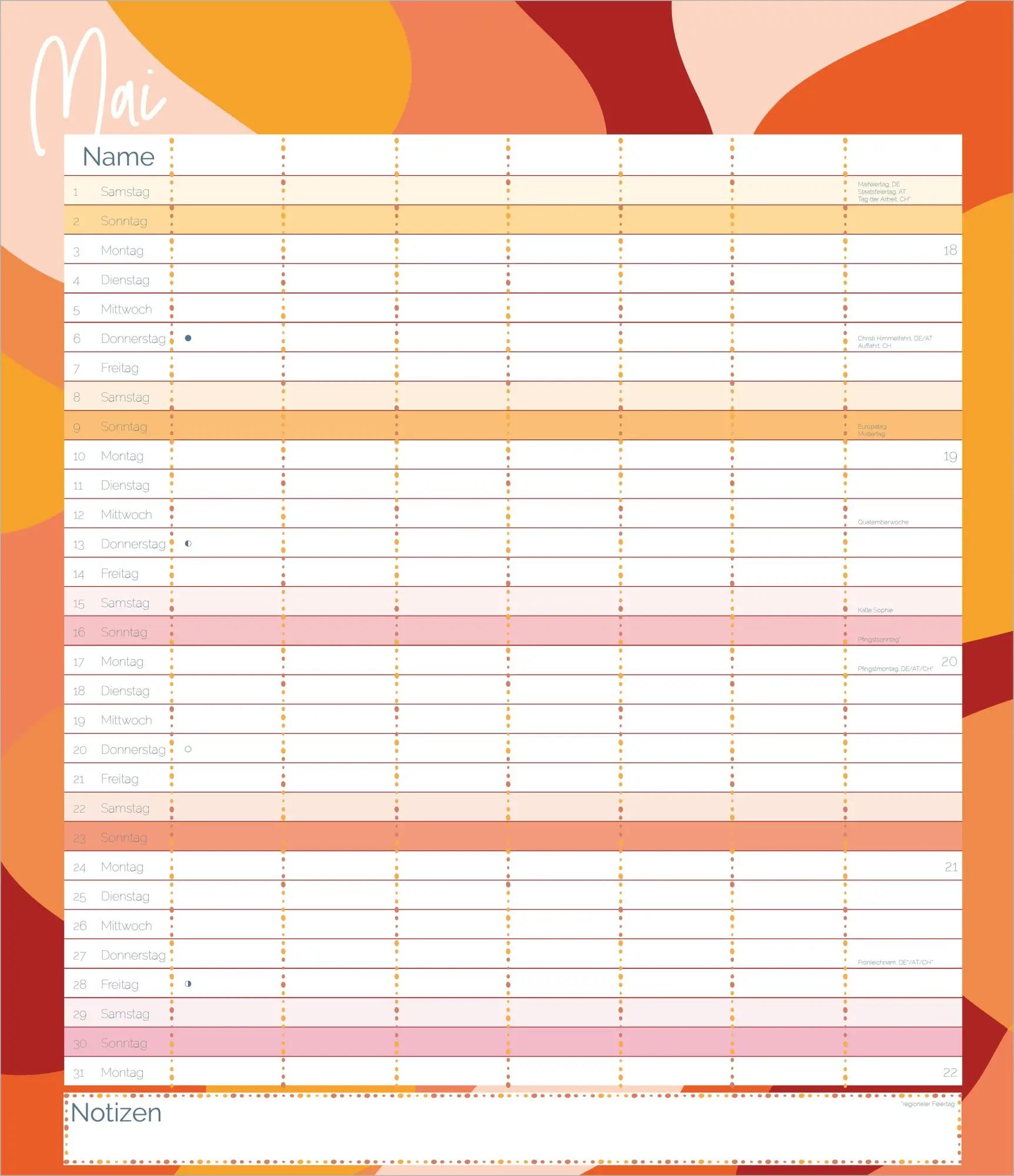 Bild: 4069095017917 | Flexiplaner kunterbunt 2027 | Kalender | DuMont (Kalender) | 14 S.