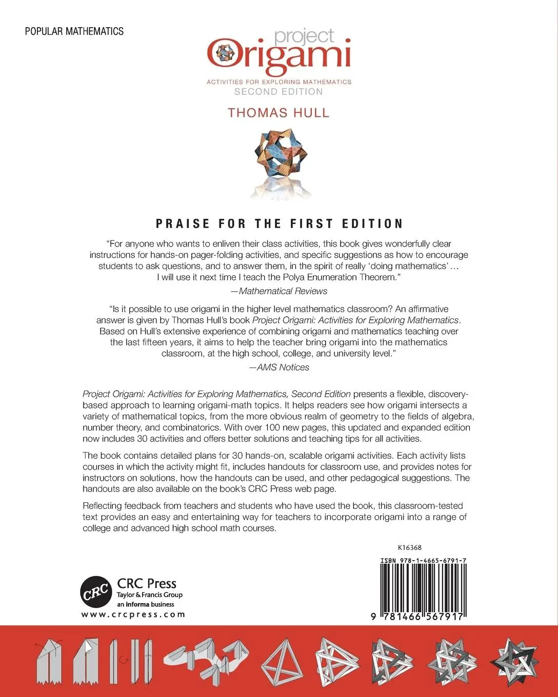 Rückseite: 9781466567917 | Project Origami | Activities for Exploring Mathematics, Second Edition