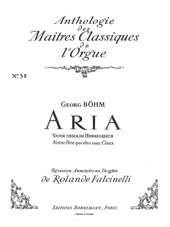 Cover: 9790046277917 | Aria Vater Unser Im Himmelreich | Georg Böhm | Partitur
