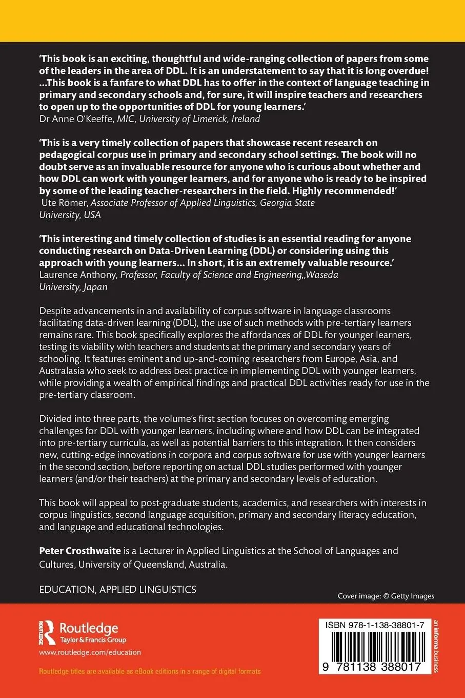 Rückseite: 9781138388017 | Data-Driven Learning for the Next Generation | Peter Crosthwaite