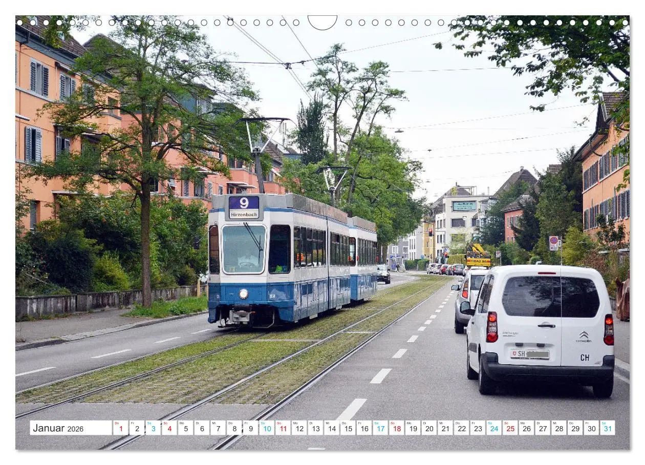 Bild: 9783457348017 | Die Zürcher Tram (Wandkalender 2026 DIN A3 quer), CALVENDO...