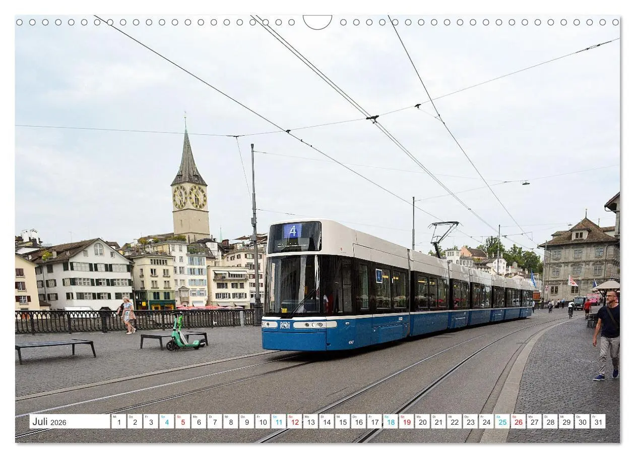 Bild: 9783457348017 | Die Zürcher Tram (Wandkalender 2026 DIN A3 quer), CALVENDO...