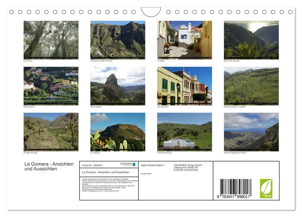 Bild: 9783457898017 | La Gomera - Ansichten und Aussichten (Wandkalender 2026 DIN A4...