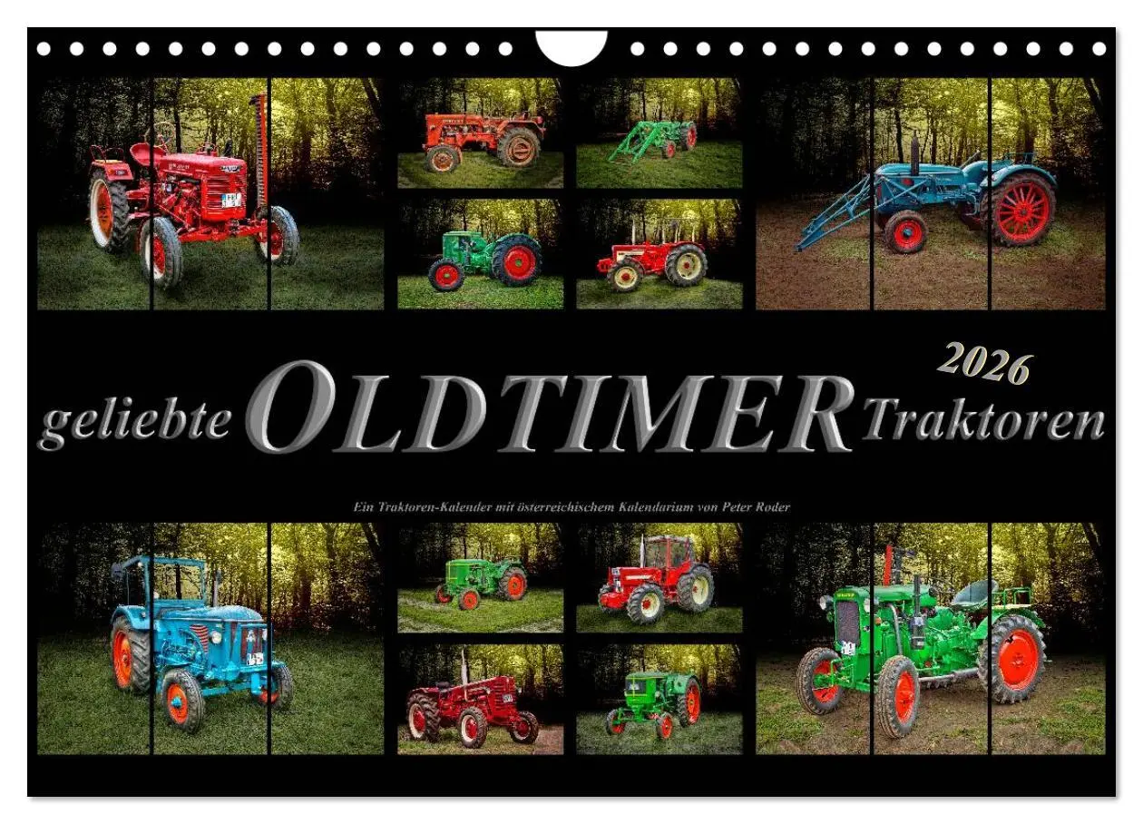 Cover: 9783516058017 | Geliebte Oldtimer Traktoren (Wandkalender 2026 DIN A4 quer),...