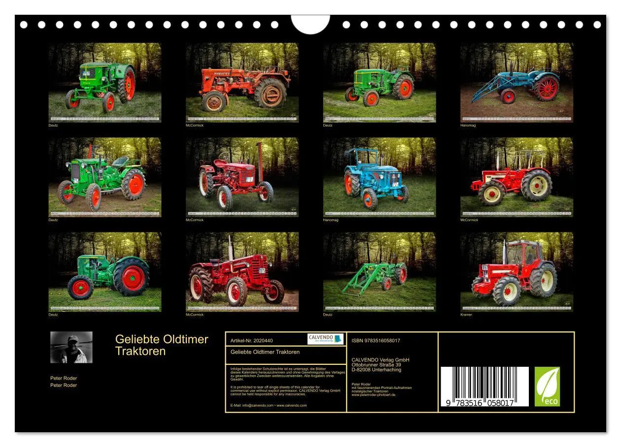 Bild: 9783516058017 | Geliebte Oldtimer Traktoren (Wandkalender 2026 DIN A4 quer),...
