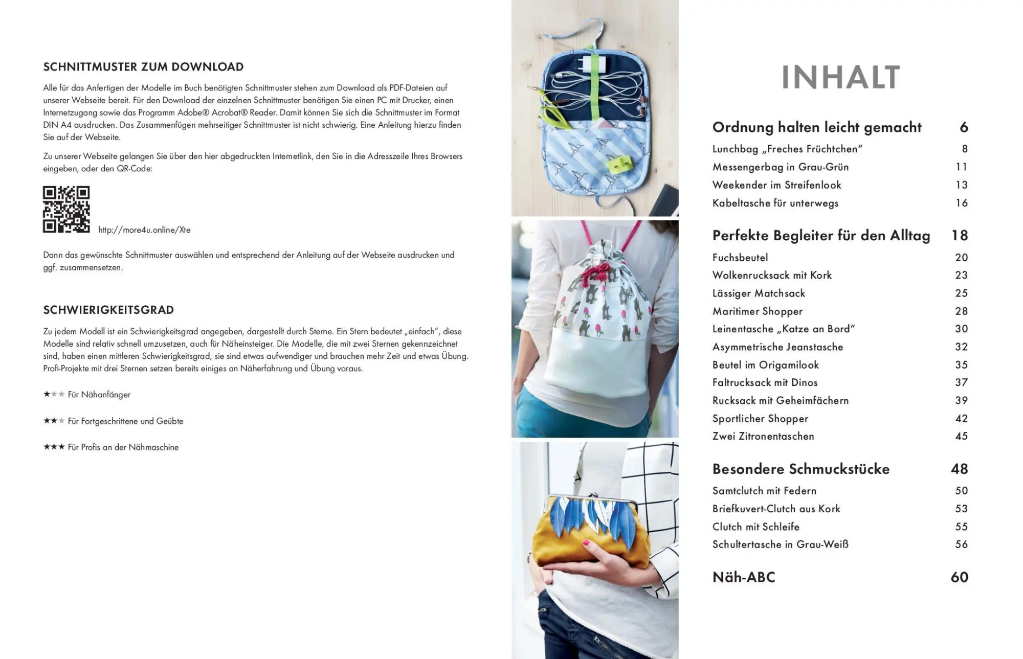 Bild: 9783625198017 | Taschen nähen I Shopper, Rucksack, Clutch und mehr | Buch | 64 S.