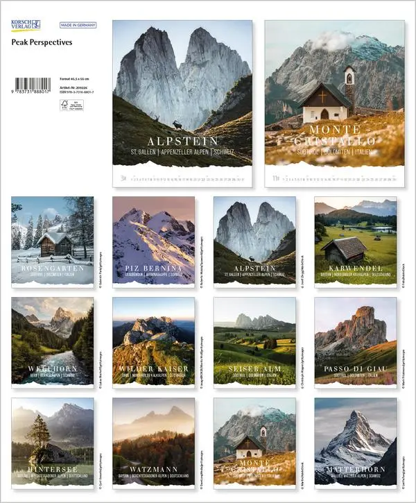 Bild: 9783731888017 | Peak Perspectives 2026 | Korsch Verlag | Kalender | 14 S. | Deutsch