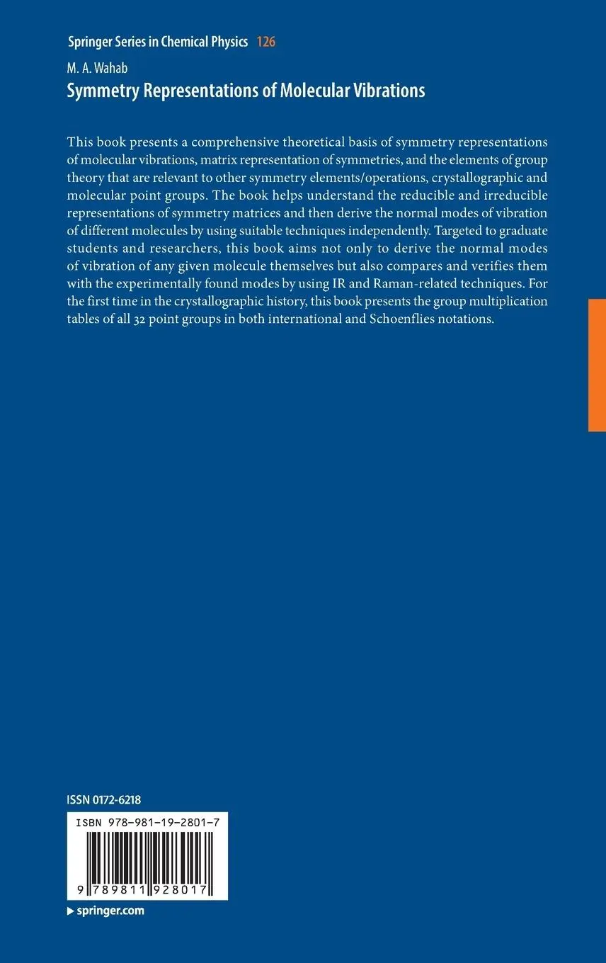 Rückseite: 9789811928017 | Symmetry Representations of Molecular Vibrations | M. A. Wahab | Buch
