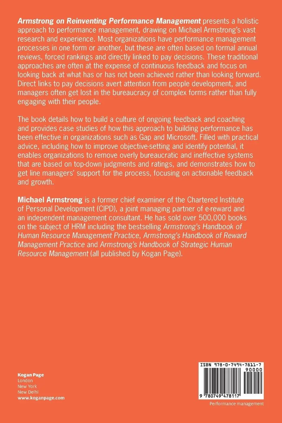 Rückseite: 9780749478117 | Armstrong on Reinventing Performance Management | Michael Armstrong