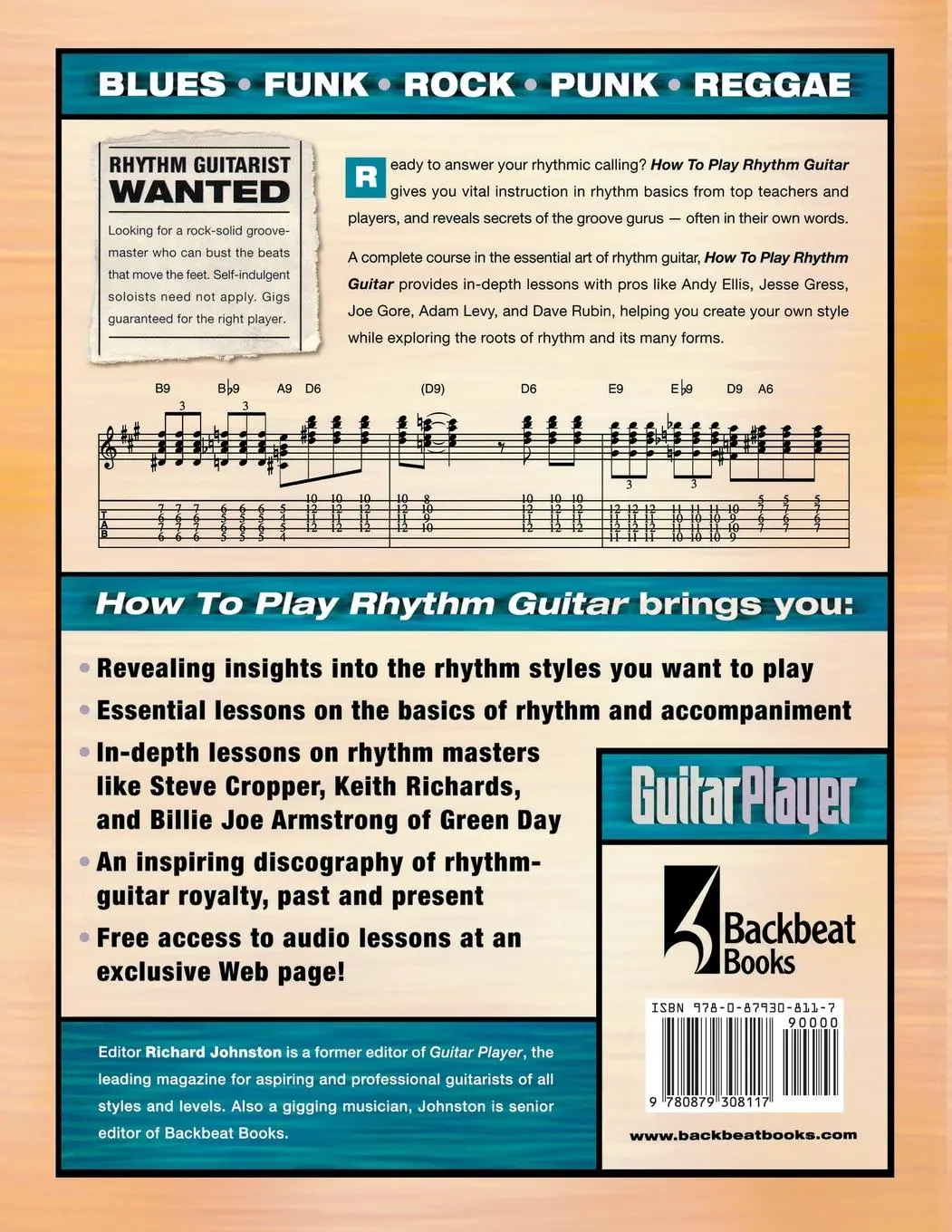 Rückseite: 9780879308117 | How to Play Rhythm Guitar | The Basics and Beyond | Richard Johnston