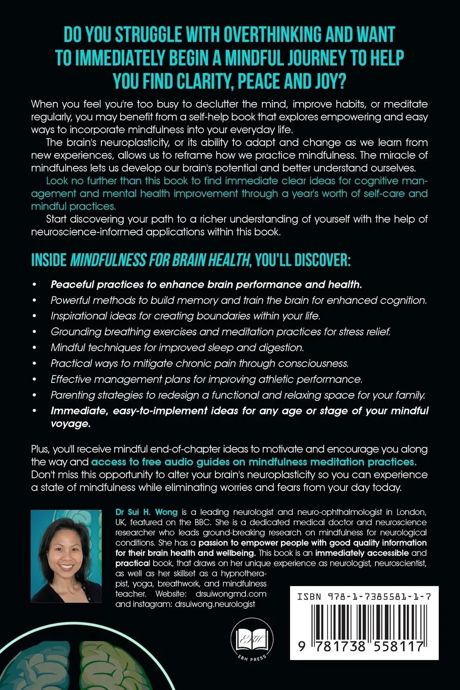 Rückseite: 9781738558117 | Mindfulness for Brain Health | Sui H. Wong MD FRCP | Taschenbuch