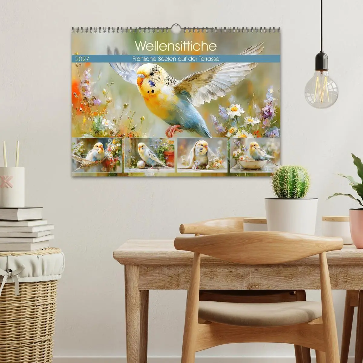 Bild: 9783516808117 | Wellensittiche. Fröhliche Seelen auf der Terrasse (Wandkalender...
