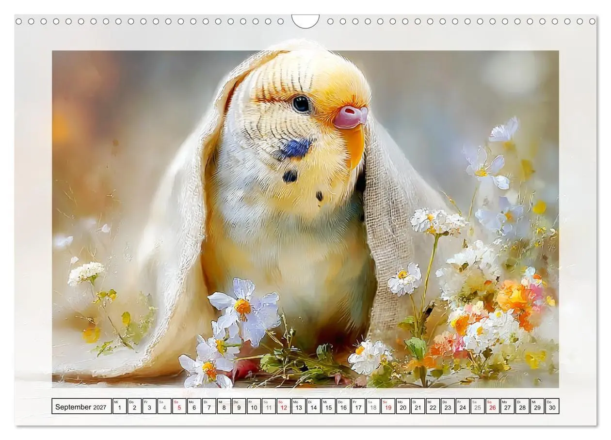 Bild: 9783516808117 | Wellensittiche. Fröhliche Seelen auf der Terrasse (Wandkalender...