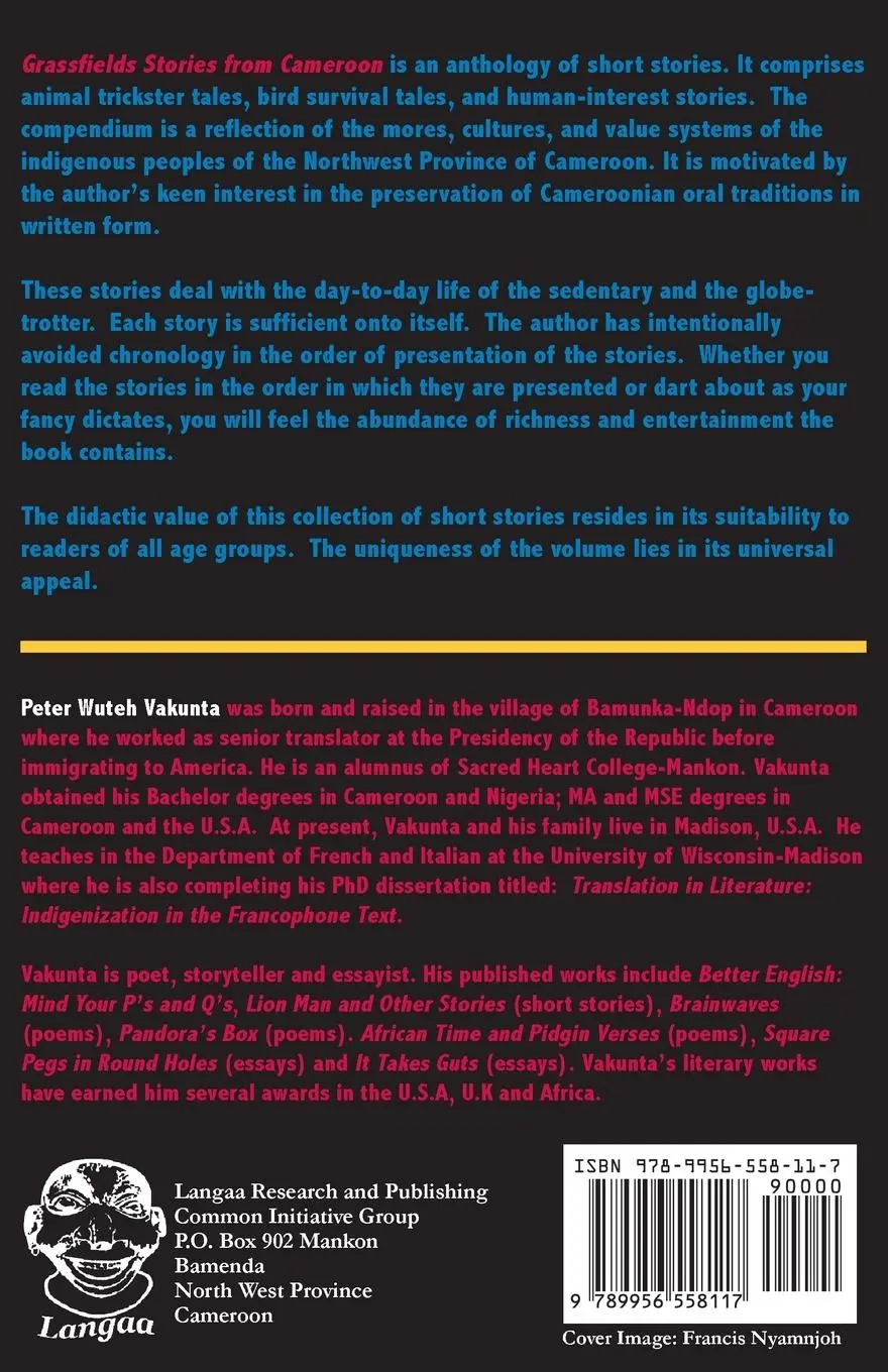 Rückseite: 9789956558117 | Grassfields Stories from Cameroon | Peter W. Vakunta | Taschenbuch