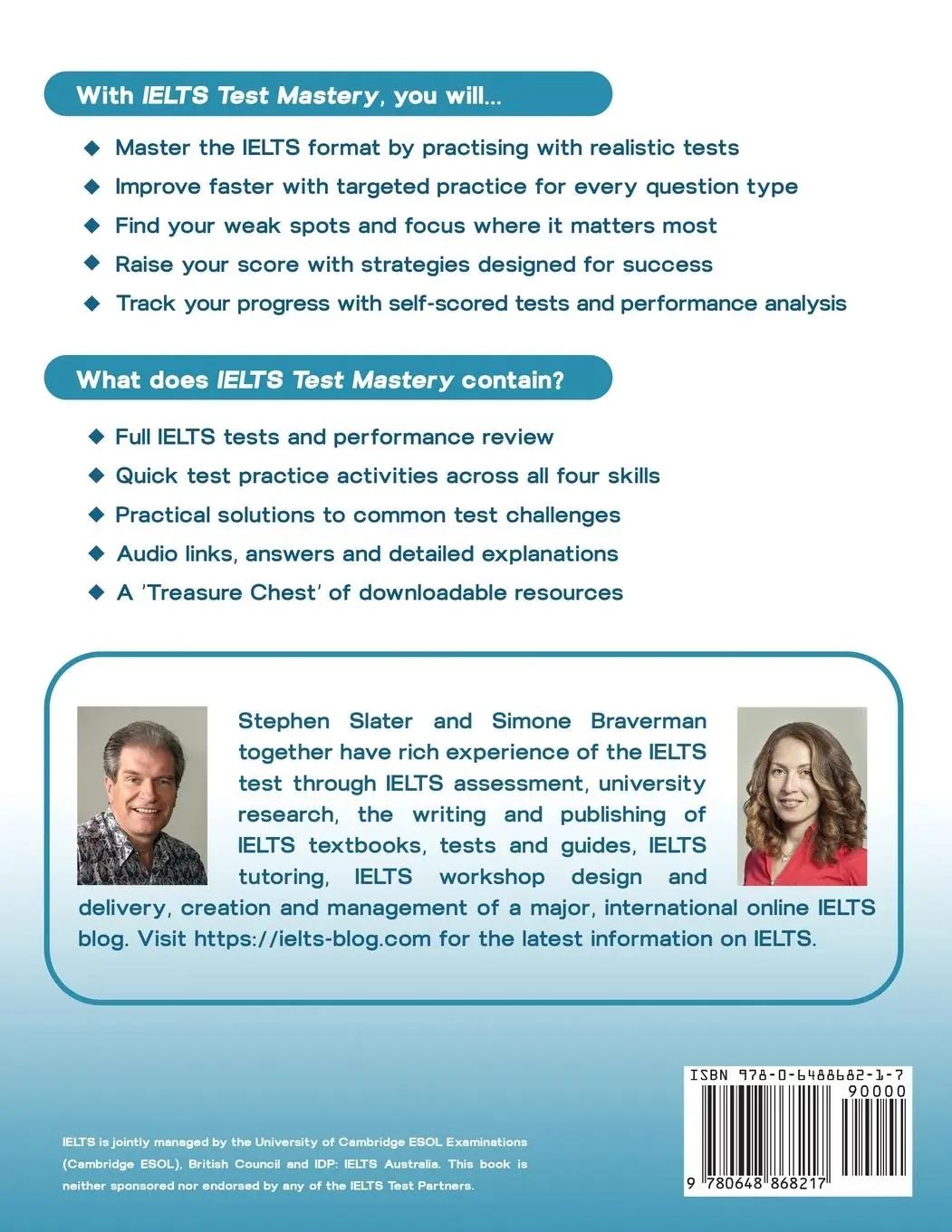 Rückseite: 9780648868217 | IELTS Test Mastery | Intensive Academic IELTS Workbook | Taschenbuch