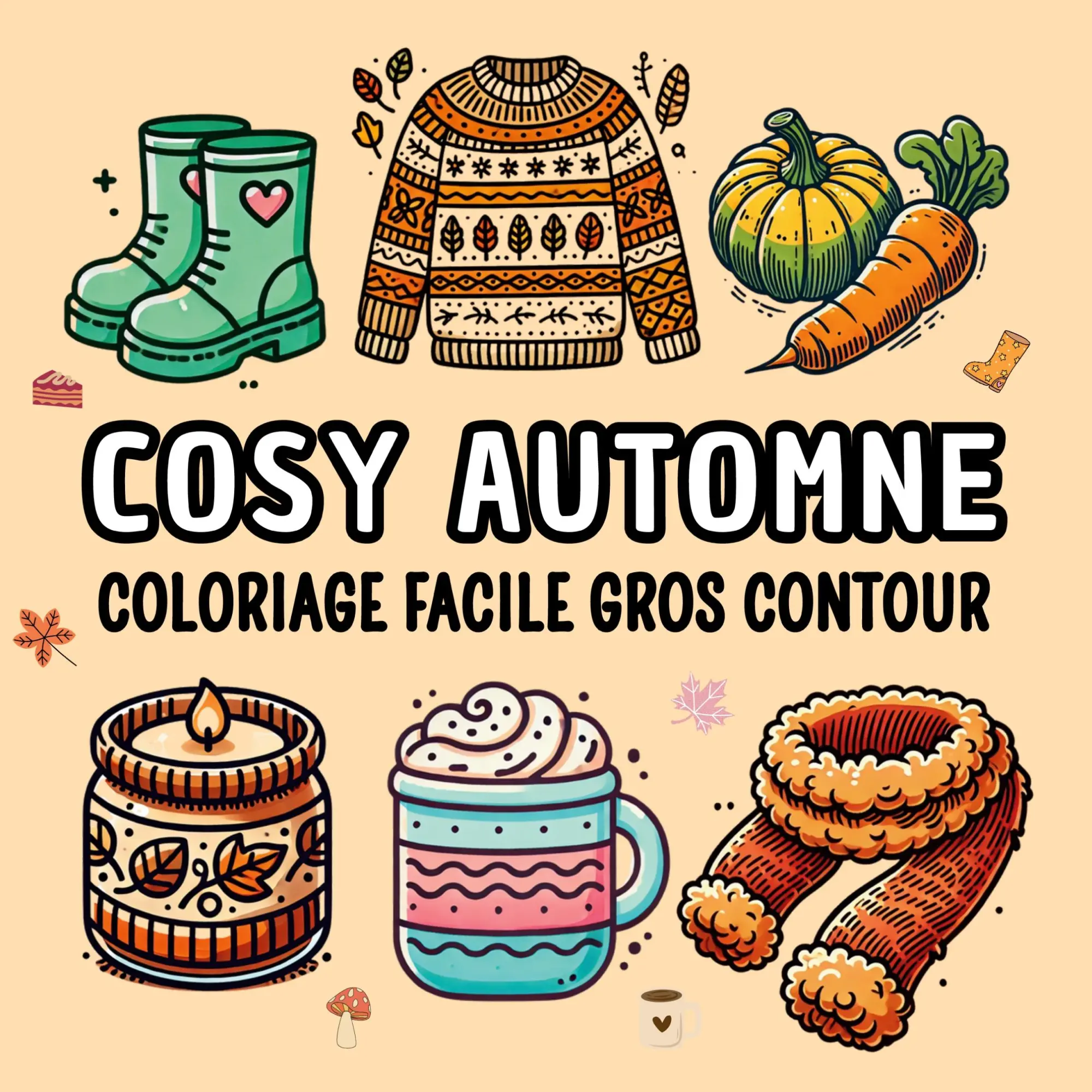 Cover: 9782322478217 | Cosy Automne | Coloriage facile gros contours | Cosy Hygge | Buch