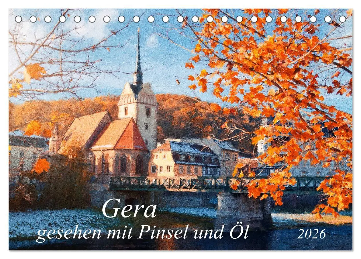 Cover: 9783457708217 | Gera gesehen mit Pinsel und Öl (Tischkalender 2026 DIN A5 quer),...